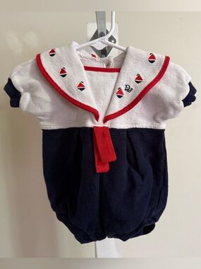 Baby Dior Nautical Romper